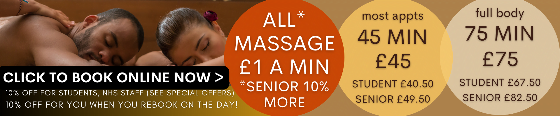 Massage Prices | Southampton | YOU Massage Therapy